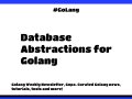 ? Golang Weekly #381: Database Abstractions for Golang