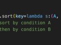 Sorting Lists By (Condition A, Condition B) In Python