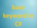 base keyword in c#