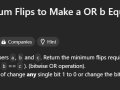 Leetcode Problem 1318: Minimum Flips to make a OR b Equal to c