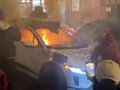 Mob sets Waymo car ablaze in San Francisco