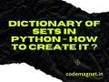 Unlock powerful data management with Python’s dictionary of sets! ?✨