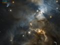 Hubble reveals a giant cosmic 'Bat Shadow'