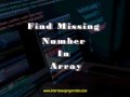 How To Find Missing Number In Array