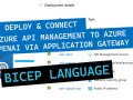 Bicep Language: Connecting Azure API Management to Azure OpenAI via Application Gateway.