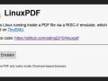 Will it run Crysis? LinuxPDF is Linux running inside a PDF file via a RISC-V Emulator and I can't believe it works