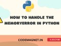 Don’t let MemoryError crash your Python dreams! ? Learn how to handle it like a pro and keep your code running smoothly! ?✨