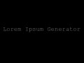 Lorem Ipsum Generator in Python