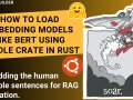 How to Load Embedding Models like BERT using Candle Crate in Rust