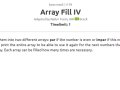 beecrowd 1179 Array Fill IV Solution in C++