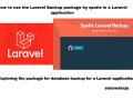 How to use the Laravel Backup package by spatie in a Laravel application
