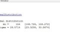 What are the vectors in fitdist command window output?