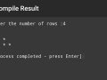 C : Program for printing asterisk in right angle triangle shape