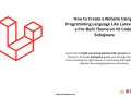 How to Create a Website Using a Programming Language Like Laravel with a Pre-Built Theme on VS Code — Sohojware