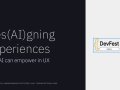 Speaking about “Des(AI)gning Experiences” at Devfest Udaipur, December, 2024.