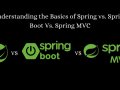 Understanding the Basics of Spring vs. Spring Boot Vs. Spring MVC