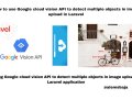 How to use Google cloud vision API to detect multiple objects in image upload in Laravel