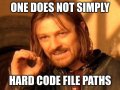 Please stop hard-coding file paths
