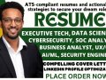 I will write data science, data analyst, cybersecurity, business analyst and soc resume