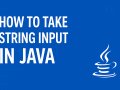 How to take String Input in Java