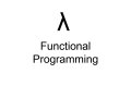 Reviewing functional programming