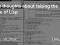 Some thoughts about raising the profile of Lisp