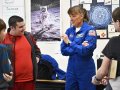 Former astronaut visits La Conner robotics class