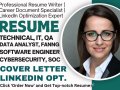 I will write engineering, software developer, engineer, IT, tech, cybersecurity resume