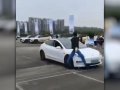 Watch a Tesla Fail an Automatic Braking Test and Vaporize a Robot Pedestrian