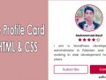 Create Profile Card using HTML & CSS