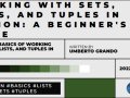 Working with Sets, Lists, and Tuples in Python: A Beginner’s Guide